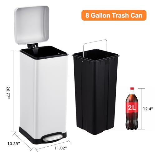 Caneca de Basura de Acero Inoxidable 30 Litros Pedal miniatura 4