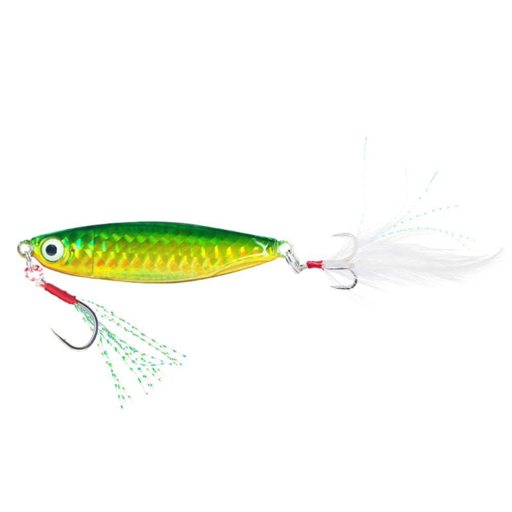 Esche Da Pesca Metalliche 30g – Set Da 6 Pezzi – Affondanti Rapide Per Sgombro, Merluzzo, Luccio – Con Ami Affilati - 5
