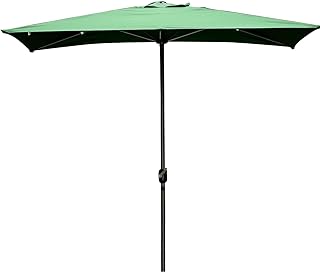 HZH Pátio guarda-chuva ao ar livre sombra de sol meio guarda-chuvas, crie uma área legal, pano de guarda-chuva à prova d'água, com manivela, para jardim pátio quintal guarda-sol guarda-sol dossel