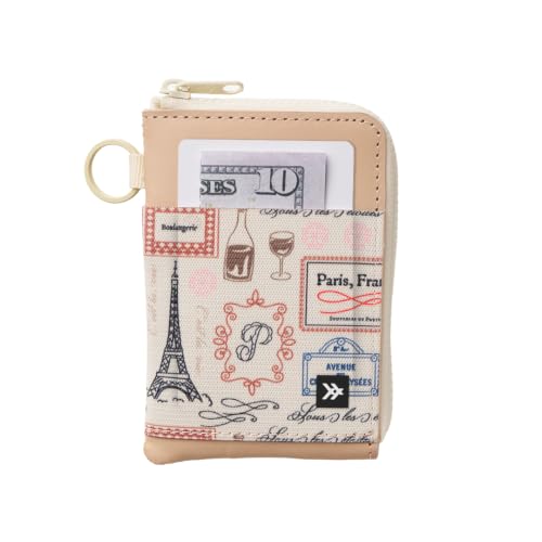 Thread Wallets RFID Blocking Leather Zip Wallet with Card Holder for Men and Women (Paris)