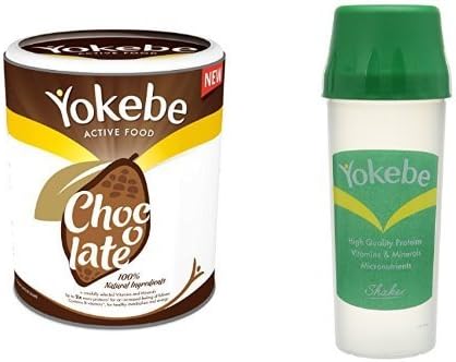 Yokebe 4 Tub Weight Loss Shake Bundle Pack with Shaker -Chocolate - 36 Portions