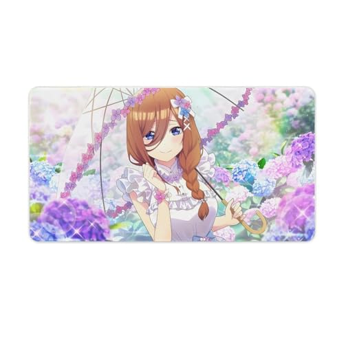 五等分の花嫁 中野三玖 マウスパッド 大型 ゲーミング 滑り止め 防水 デスクマット 超大型 デスクパット パソコンマット ゲーミ 可愛い 大判 装飾 マウス対応 耐久性 滑り止め おしゃれ 大きいサイズ プレゼント 贈り物 40X75cm