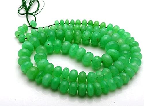 Perles de chrysoprase verte de 4.5 à 8 mm pour création de bijoux - 4