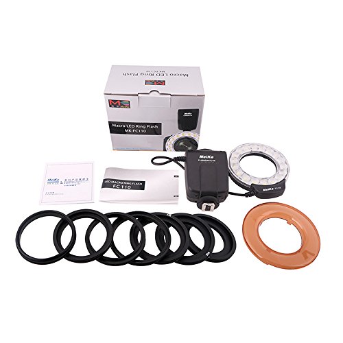 Meike Led Macro Ring Flash Light For Canon Nikon Sony Olympus Dslr Camera With 7 Adapter Rings #TOP6