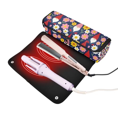 Organizador de herramientas para cabello con estuche y tapete resistente al calor miniatura 2