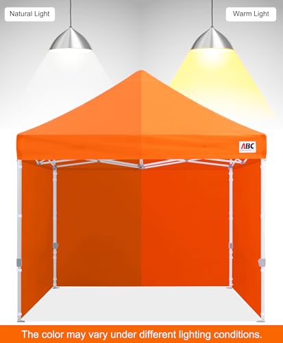 Image of ABCCANOPY Commercial Pop Up Canopy Tent with Sidewalls 10X10,Orange