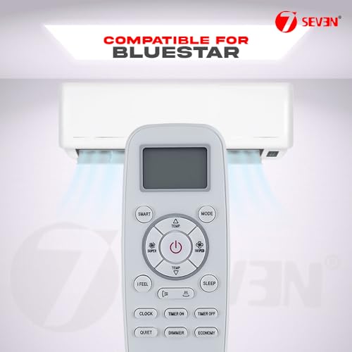 Image of 7SEVEN Compatible with Blue Star AC Remote Original 197A Model Suitable 1 1.5 2 Ton Split and Window Air Conditioner