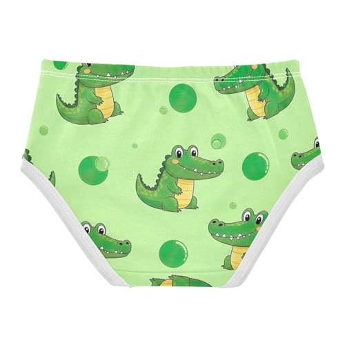 Cotton Toddler Underwear Floral Cute Cartoon Alligators Green Spots Girl Panties Cute Funny Briefs Undies Kids 2t2