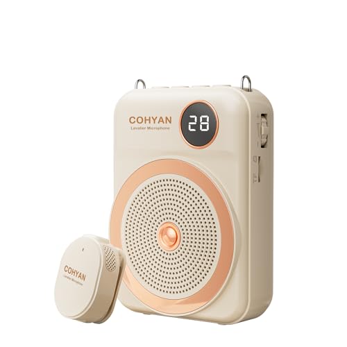 Voice Amplifier for Teachers with Wireless Lavalier Lapel Microphone Portable Bluetooth Microphone...