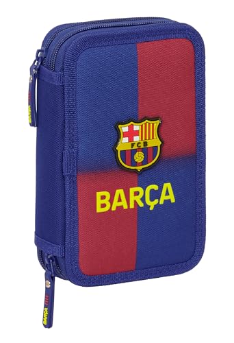 F.C. BARCELONA 1ª EQUIPACIÓN 25/26 - Estuche Escolar Niño, Estuche con Colores, con 29 Útiles Incluidos, Ideal para Niños de 5 a 14 Años, Cómodo y Versátil, Calidad y Resistencia, 12.5x4x19.5 cm