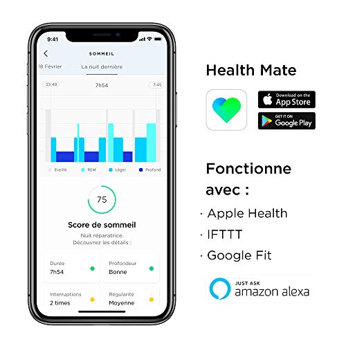 Capteur de sommeil Withings Sleep Analyzer gris pour détection de l'apnée