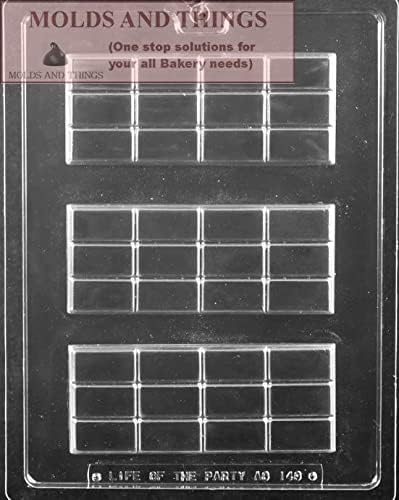 10-Pack New Break Apart Bar Chocolate Candy Mold with Copywrited molding Instructions