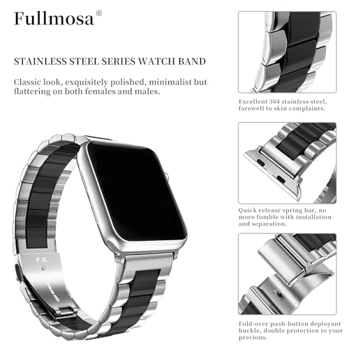 Image of Fullmosa Metal Strap with Case for Apple Watch