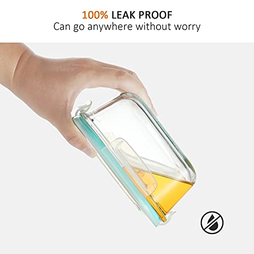 Yeboda Glass Food Storage Containers With Airtight Snap Locking Lids Bpa Free Meal Prep Container Set For Home Kitchen Restaurant - Freezer, Microwave, Oven, Dishwasher Safe [28Oz, 4 Pack] #TOP5
