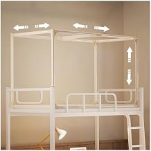 Bed Canopy Frame Retractable, Universal Mosquito Net Bracket, Bunk Bed Tent Canopy Full Size Steel Top for Student Dormitory School, Telescopic Bed Frame Post Bed Curtain Canopy