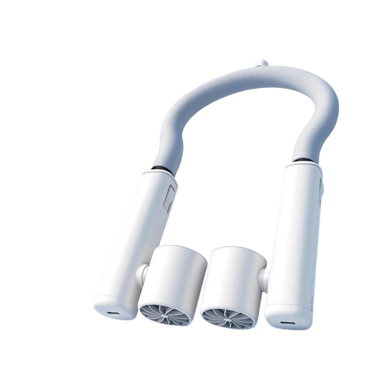 Ventilateur de cou portable blanc pour eviter la chaleur pendant le sport et le voyage