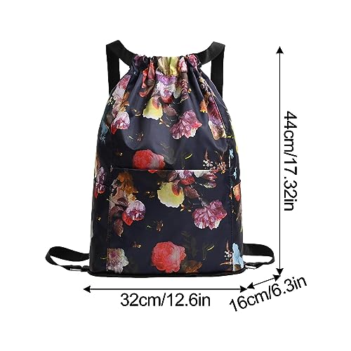 Desenhar Sacos de Ginásio - Sacos de cordão impermeáveis ​​dobráveis ​​,Bolsa de viagem de grande ca
