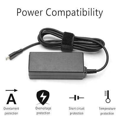 65W 45W USB C Laptop Power Replacement Adapter Charger for Lenovo Chromebook/Yoga/ThinkPad/HP Chromebook/Dell Laptop USB Type C Power Adapter