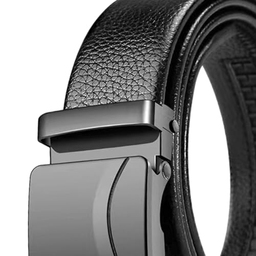 Men's Belt,Ratchet Belt Dress with PU Leather,Slide Belt with Easier Adjustable Automatic Buckle2