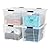 IRIS USA 72 Qt Stackable Plastic Storage Bins with Lids, 4 Pack - BPA-Free, Made in USA - See-Through Organizing Solution, Latches, Durable Nestable Containers, Secure Pull Handle - Clear