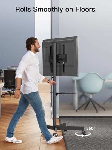 Height-Adjustable Mobile TV Stand for 23-60 Inch TVs - Image 6