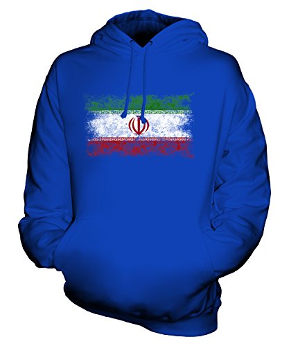 Sweat à capuche Iran drapeau délavé Candymix unisexe pour homme et femme