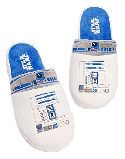 Star Wars Slippers Mens Yoda Jedi o R2D2 Slip on House Shoes Mocasines 43-44 EU | Ya disponible en tu tienda friki favorita! En mundofriki.es!