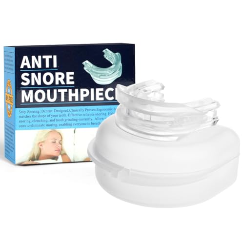 ACWOO Gouttière Anti Ronflement, Orthese Anti Ronflement, Gouttière Dentaire Anti Bruxisme Réglable, Appareil Anti Ronflement avec Boîte de Rangement, Protège-dents Anti-ronflement