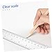 HAPINARY 2sets Transparent Geometry Ruler Set Protractor and Triangle Ruler for Student Drafting Engineering Drawing and School Supplies