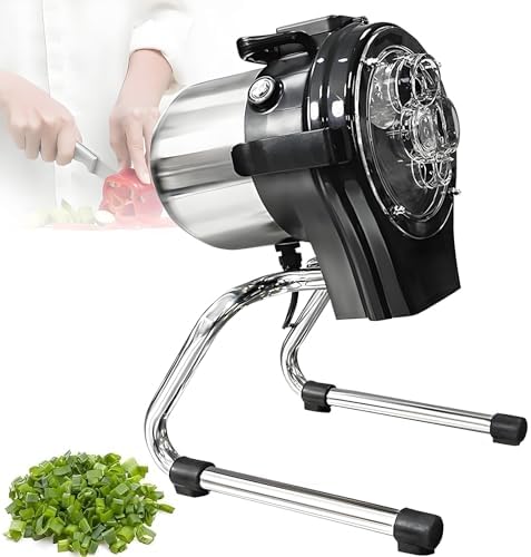 Multifunctional Electric Vegetable Cutter Set - Adjustable Thickness Slicer for Potatoes, Carrots & Cabbage - Fast Commercial Veggie Chopper for Quick Food Prep, 110CL