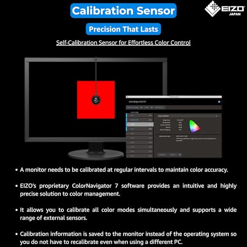 Image of EIZO ColorEdge CS2731 Monitor for PC 27 Inch IPS Display 2560x1440 WQHD with 99% Adobe RGB, USB-C 60W, Factory Calibrated Color Accuracy, 60Hz, Professional for Photo Editing & Design Work