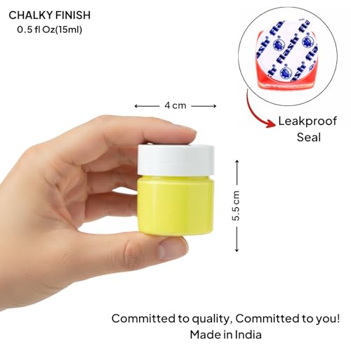 Image of Flash Acrylic Chalk Paint Set | Chalky Finish | 6 Colors The Botanical Palette | 15 ml, 0.5 fl oz Each | High Pigment Strength | Non Fading | Indoor /Outdoor | Non Toxic | Multi-Surface Paint | Pro Artist, Hobby Painters & Kid