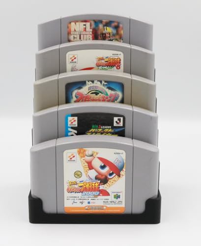 Image of Display Tower, Rack, Case for Nintendo 64 (N64) (Black, Fits 5 Games)