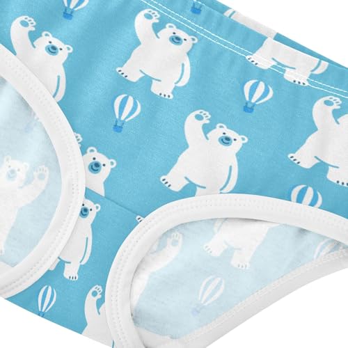 Girls' Underwear Cute Polar Bear Hot Air Balloon Blue Toddle Brief Panties 23039274