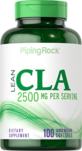 Piping Rock CLA Supplements | 2500 mg | 100 Softgels | Conjugated Linoleic Acid | Safflower Oil | Non-GMO, Gluten Free