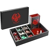 Ds. Distinctive Style Leather Dice Case & Tray - Foldable DND Dice Holder For Tabletop Gaming Storage
