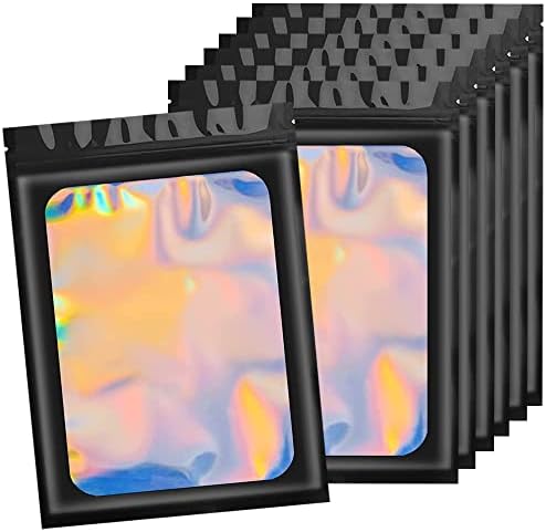 7.5x10cm 100 Grip Foil Ziplock Bags, Small Clear Plastic Bags, Resealable Storage Pouches, Poly Zip Lock Bags, Perfect for Kitchen Storage, Jewellery, Diamond Painting, Small Cookies and Sweets
