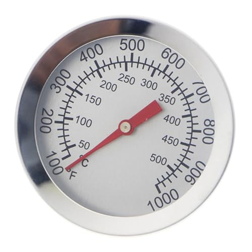 Termometro per barbecue, in acciaio inox, termometro per barbecue, per barbecue, pentole, affumicatore, doppia temperatura, 50 – 500 ℃/100 – 1000 ℉
