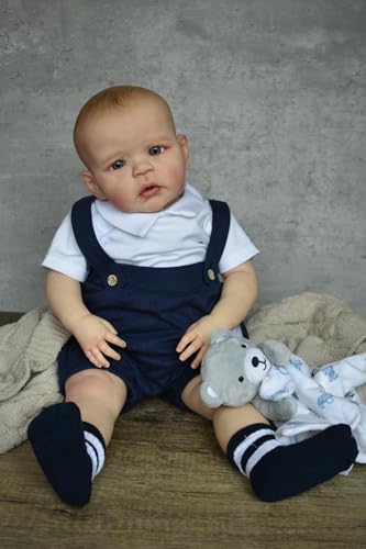Muñeco Bebé Reborn Niño 24 Pulgadas Vinilo Suave miniatura 2