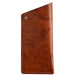 [エンドマーク] 日本製 メガネケース 革 首や鞄にぶらさげて「サッ」と使う眼鏡入れ(ライトブラウン)