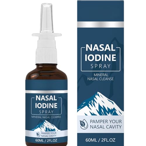 Mineral Nasal Spray for Daily Cleansing and Moisturizing, Iodine Nasal Hygiene Spray for Nasal Comfort and Freshness, Gentle Saline Nasal Care Mist for Dry Air Travel and Seasonal Use, 60ml (1pcs)