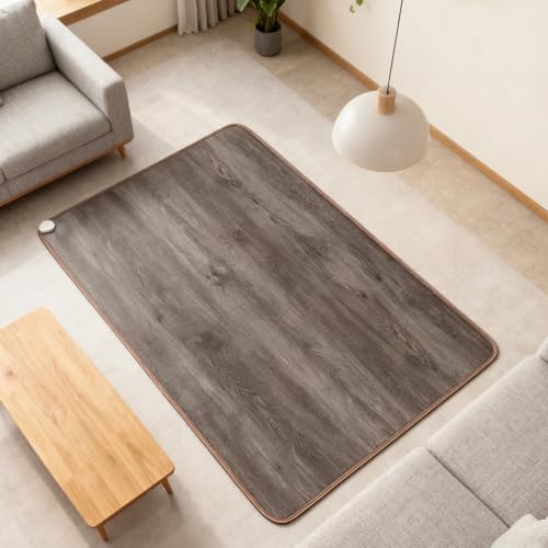 MOFGOE Alfombrilla calefactora con Temperatura Ajustable, Alfombra eléctrica con calefacción, con Temporizador de Calentamiento rápido, para casa, Oficina, Estudio, Sala de Juegos,50 * 100cm