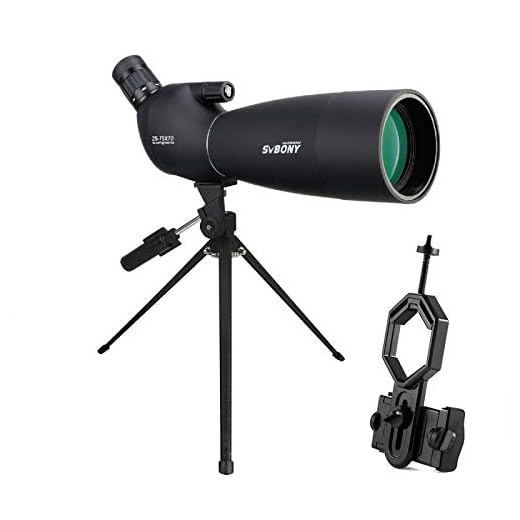 SVBONY SV28 25-75x70 Spotting Scopes, HD Spotting Scope with Tripod, Long Range Spotter Scope with Phone Adapter for Bird Watching, Hunting, Target Shooting