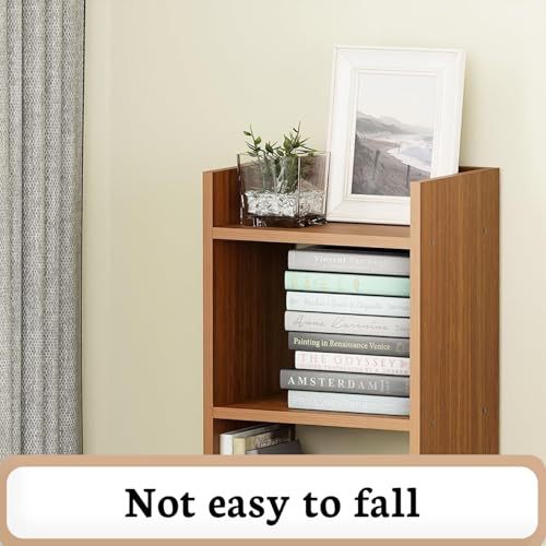 Image of Callas 3 Layer Multipurpose Engineered Wood Bookcase | Storage Organizer for Adults & Kids | Multi-Purpose Shelf for Books, Toys & Home Office Use (BR-008-Walnut)