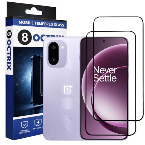Image of Military-Grade Tempered Glass Screen Protector Compatible for OnePlus 15R 5G with Edge to Edge Coverage - Case Friendly, Anti-Scratch & Bubble-Free Installation Kit (Pack Of 2)