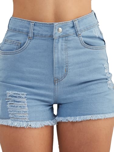 Image of Dolce Crudo Above Knee Denim Shorts for Women