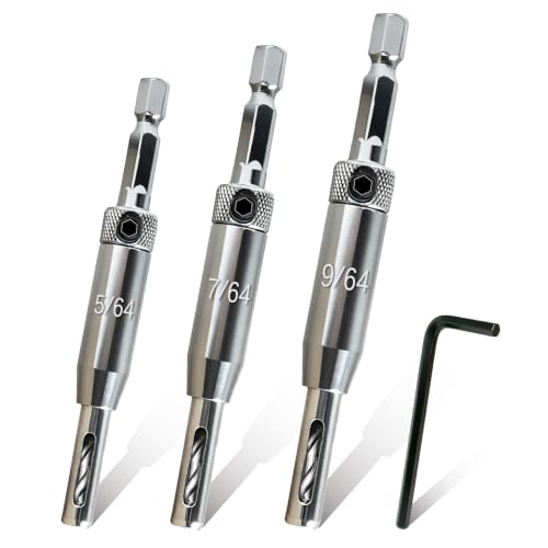 Upgraded Self-Centering Hinge Drill Bit, VIX Bit Set, High Speed Steel