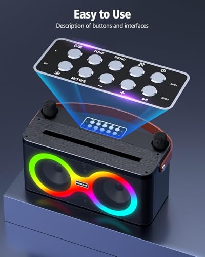 Moyleaf K5 Karaoke Machine For Adults & Kids,Karaoke Speaker thumb #5