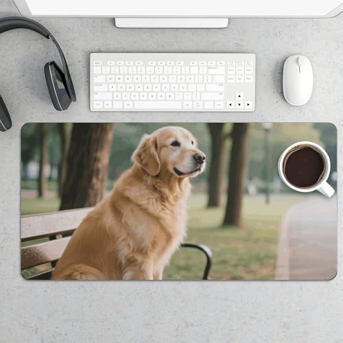 Desk Pad Protector 24x12 Inch Extended Dog Resting