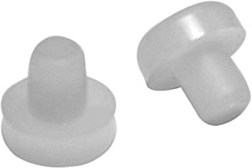 1/2" Nylon Stem Bumper Floor Protector, Protect Your Outdoor Furniture and Patio Swivel Chair, Furniture Sliders, Pack of 25, White